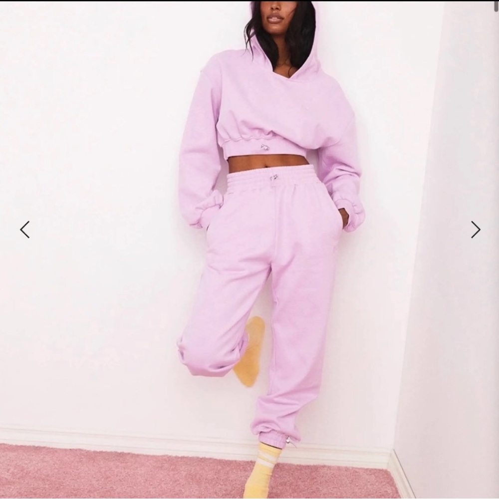 NEW! For Love And Lemons Josie Cropped Sweatshirt & Joggers Set